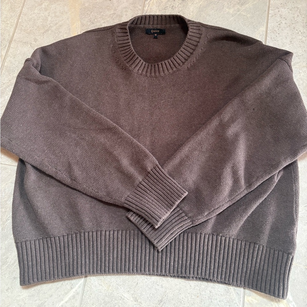 Quince Women's Brown Crewneck Sweater